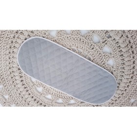 Luxury Organic Cotton Quilted Changing Basket Liner 72 x 40cm